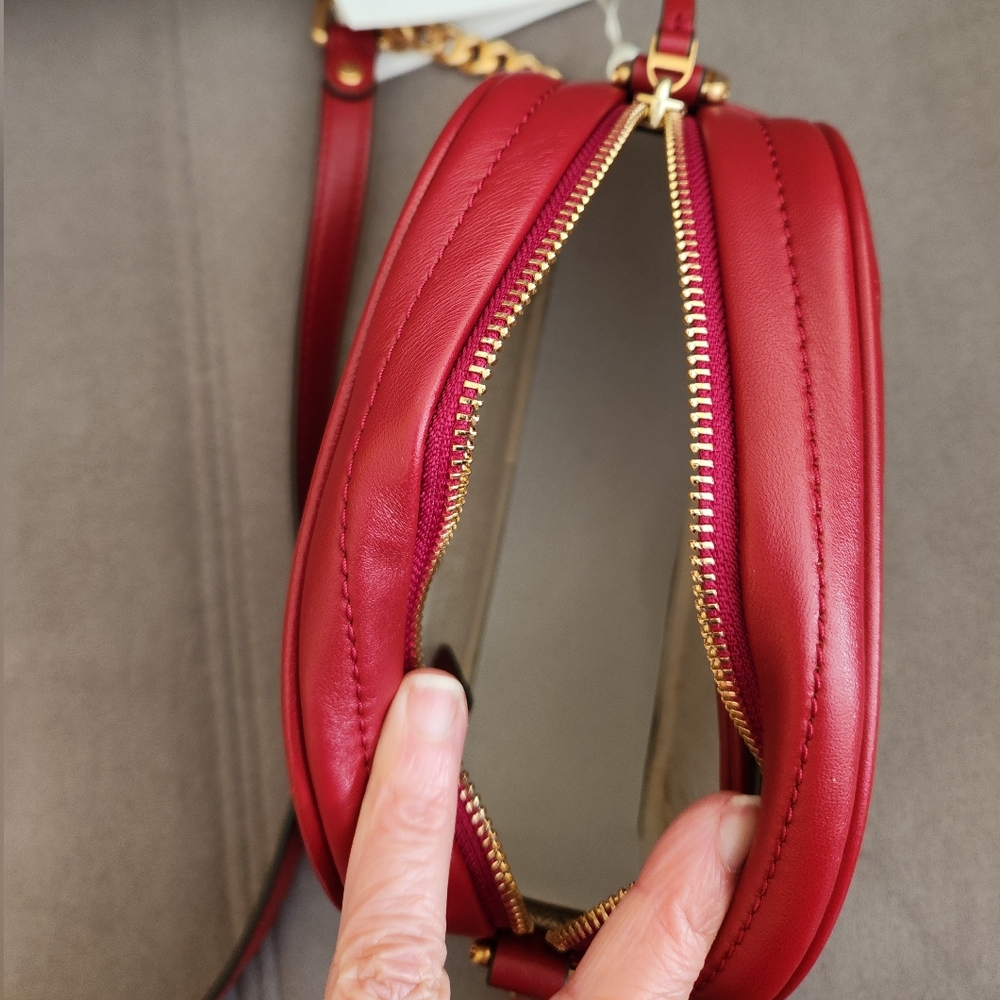 Tory Burch Kira Chevron Camera Bag ~REDSTONE **NEW - Picture 9 of 14